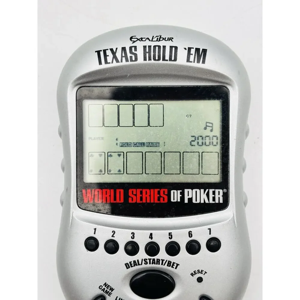 World Series Poker Texas Hold' Em Handheld Excalibur Electronic Game Tested